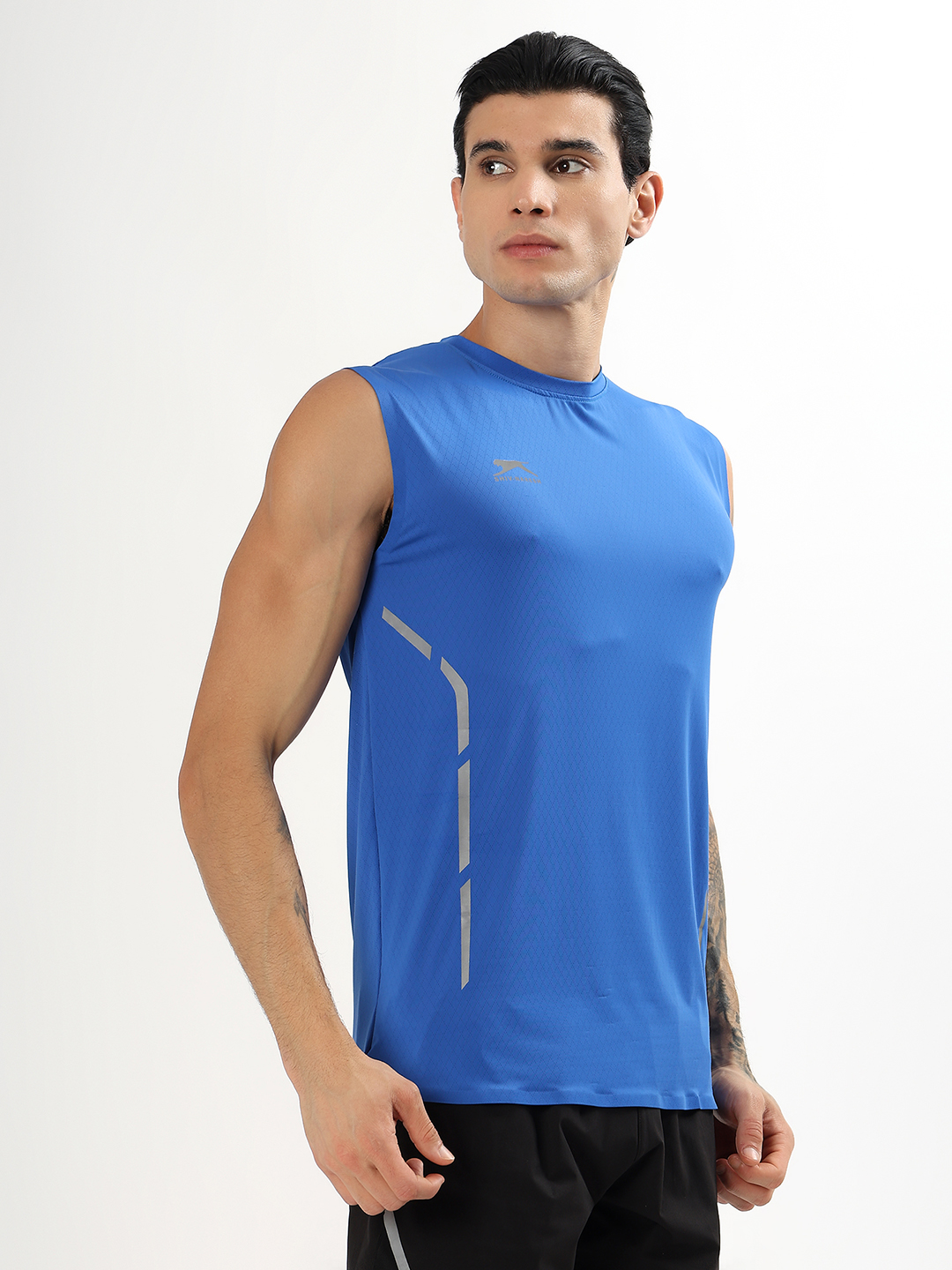 T-Shirts Bonding Sublimation Panel Sleeveless Round Neck Nylon Spandex 9071